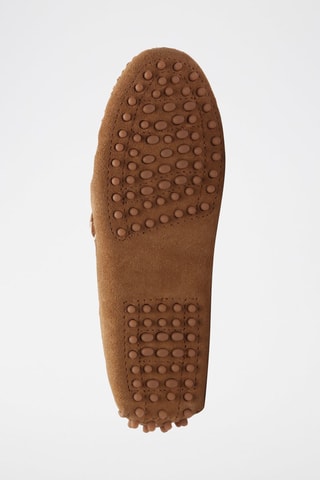 Mocassins en croûte de cuir Newton - Marron