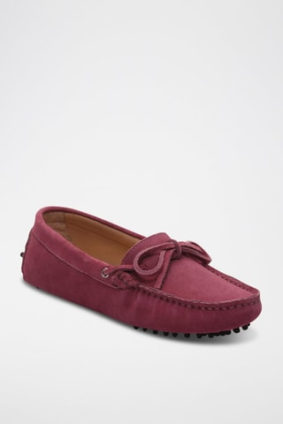 Mocassins en nubuck Newton - Rouge