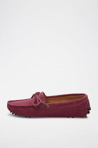 Mocassins en nubuck Newton - Rouge