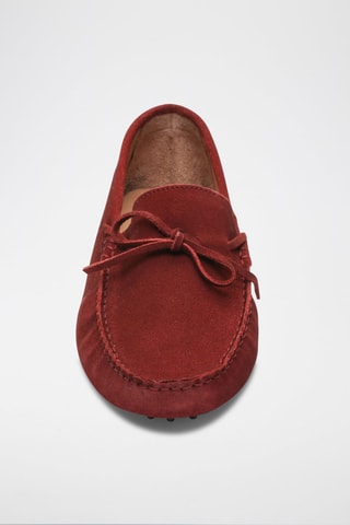 Mocassins en nubuck Duke - Rouge