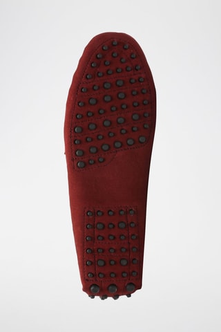 Mocassins en nubuck Duke - Rouge