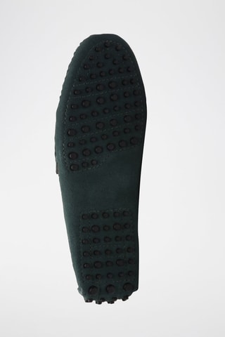 Mocassins en nubuck - Vert