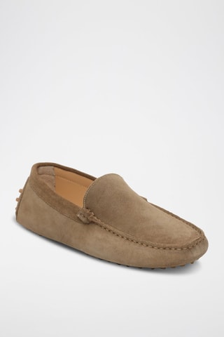Mocassins en croûte de cuir Hubert - Marron