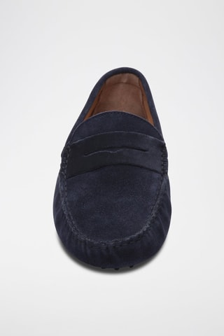 Mocassins en nubuck Cole - Bleu