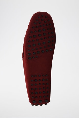 Mocassins en croûte de cuir Cole - Rouge