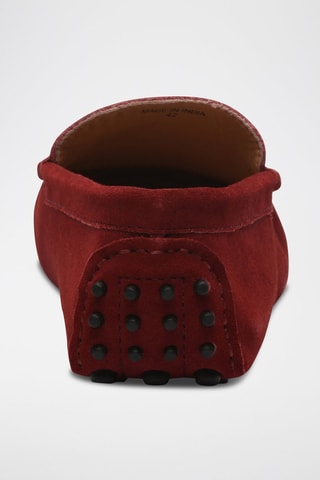 Mocassins en croûte de cuir Cole - Rouge