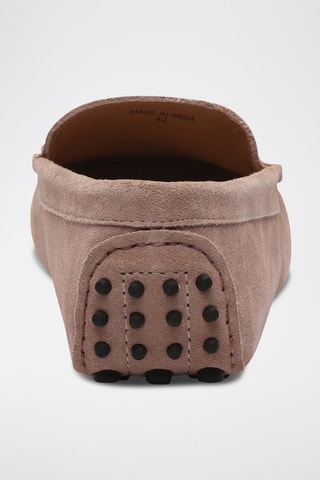 Mocassins en croûte de cuir Cole - Rose