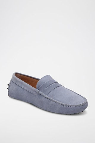 Mocassins en nubuck Cole - Bleu