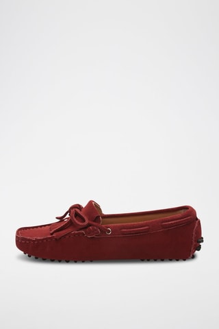 Mocassins en nubuck Emma - Rouge