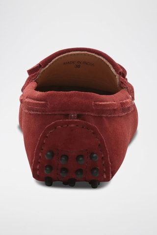 Mocassins en nubuck Emma - Rouge