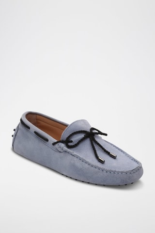 Mocassins en croûte de cuir Butler - Bleu