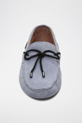 Mocassins en croûte de cuir Butler - Bleu