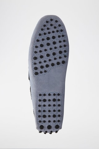 Mocassins en croûte de cuir Butler - Bleu