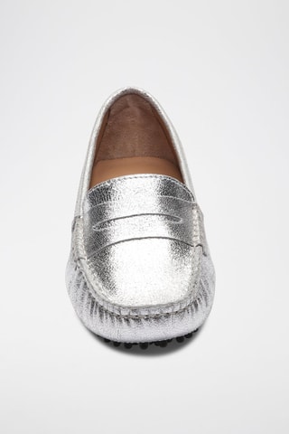 Mocassins en cuir Thandie - Argenté