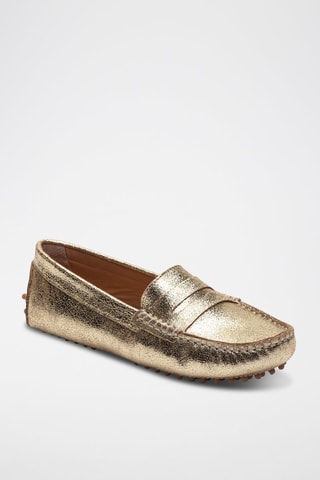 Mocassins en cuir Thandie - Doré