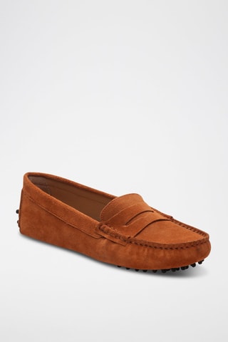 Mocassins en nubuck Thandie - Orange