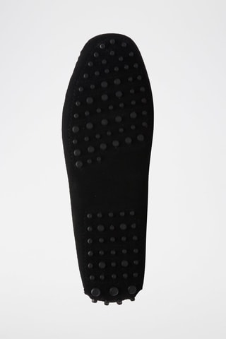 Mocassins en croûte de cuir Jace - Noir