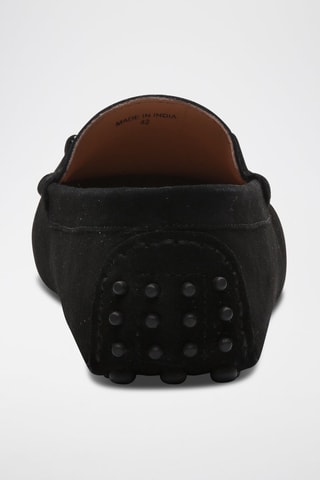 Mocassins en croûte de cuir Jace - Noir