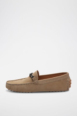 Mocassins en croûte de cuir Jace - Beige