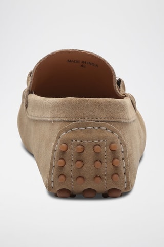 Mocassins en croûte de cuir Jace - Beige