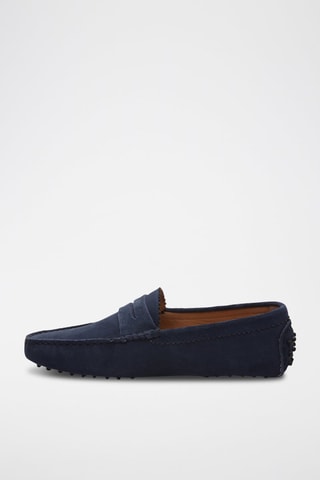 Mocassins en nubuck Lew - Bleu