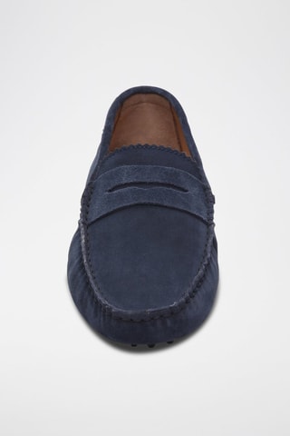 Mocassins en nubuck Lew - Bleu