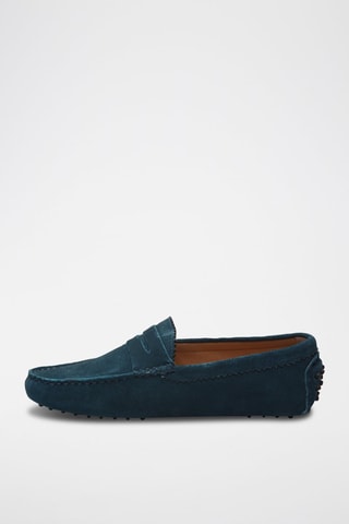 Mocassins en nubuck Lew - Bleu