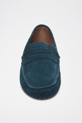 Mocassins en nubuck Lew - Bleu