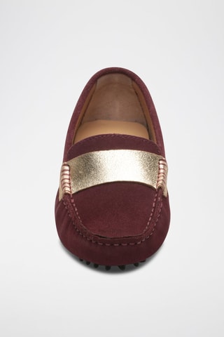 Mocassins en nubuck Meloa et doré - Violet et doré