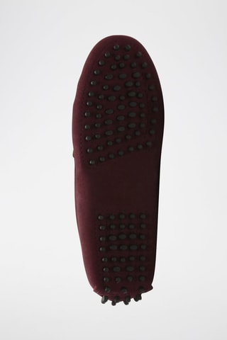 Mocassins en nubuck Meloa et doré - Violet et doré