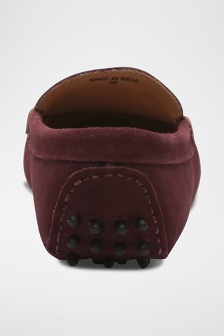 Mocassins en nubuck Meloa et doré - Violet et doré