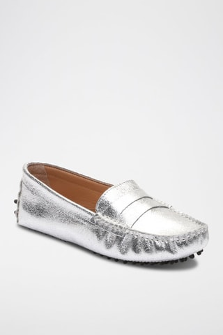 Mocassins en cuir Deira - Argenté