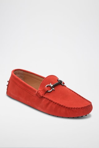 Mocassins en nubuck Felix - Rouge