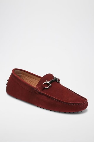 Mocassins en nubuck Felix - Rouge
