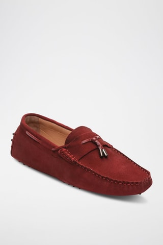 Mocassins en nubuck Finn - Rouge