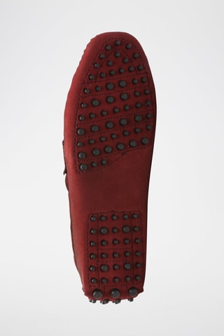 Mocassins en nubuck Finn - Rouge
