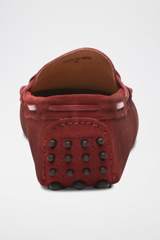 Mocassins en nubuck Finn - Rouge