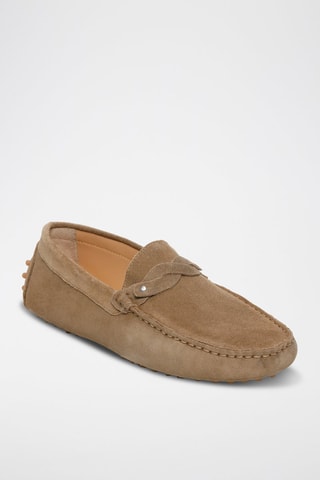 Mocassins en croûte de cuir Alan - Vert