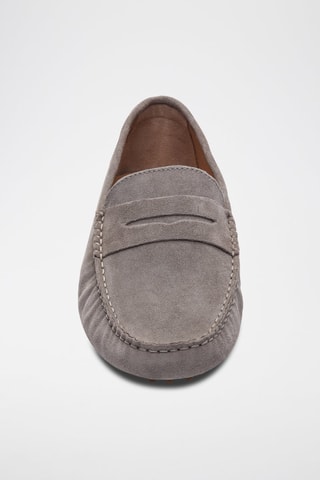 Mocassins en croûte de cuir Cole - Gris
