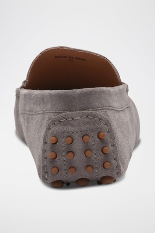 Mocassins en croûte de cuir Cole - Gris