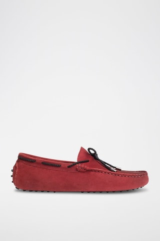 Mocassins en croûte de cuir Butler - Rouge