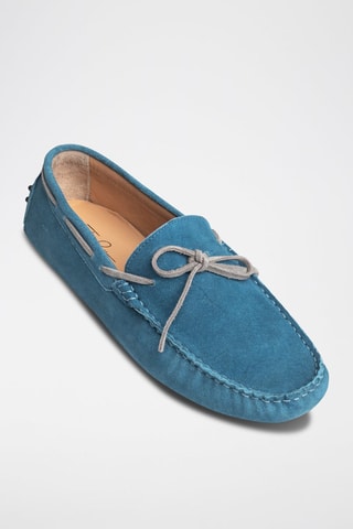 Mocassins en nubuck Cornwall - Bleu et gris