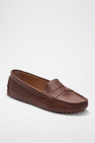 Mocassins en cuir nappa Thandie - Marron