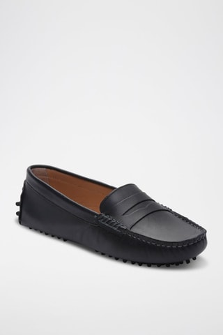 Mocassins en cuir nappa Thandie - Bleu