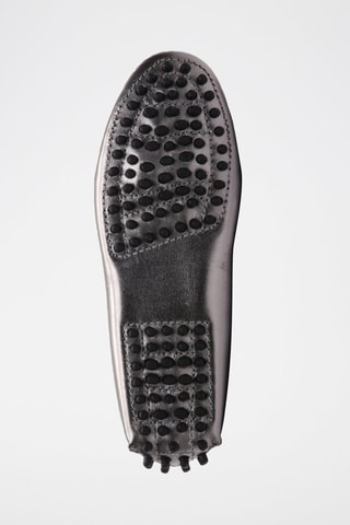 Mocassins en cuir nappa Thandie - Argenté
