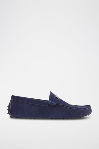 Mocassins en croûte de cuir Luke - Bleu
