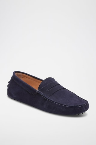 Mocassins en nubuck Lew - Bleu