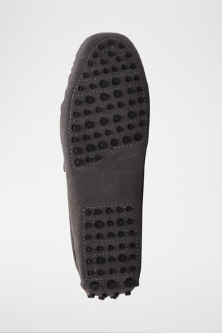 Mocassins en croûte de cuir Darren - Gris