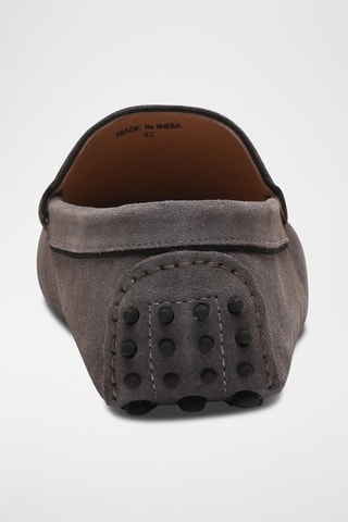 Mocassins en croûte de cuir Darren - Gris