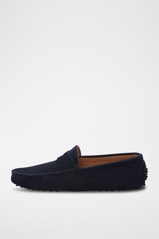 Mocassins en nubuck - Bleu
